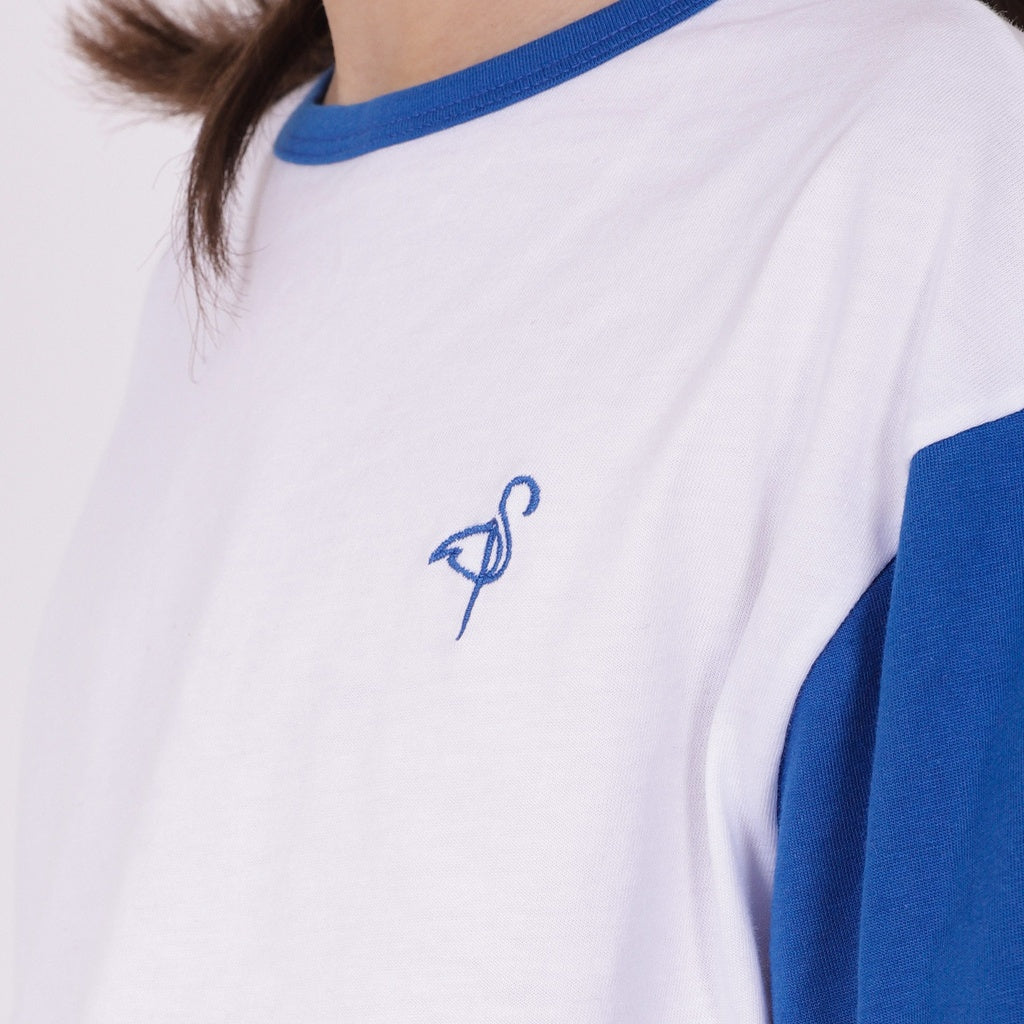 Blanc / Bleu Roi