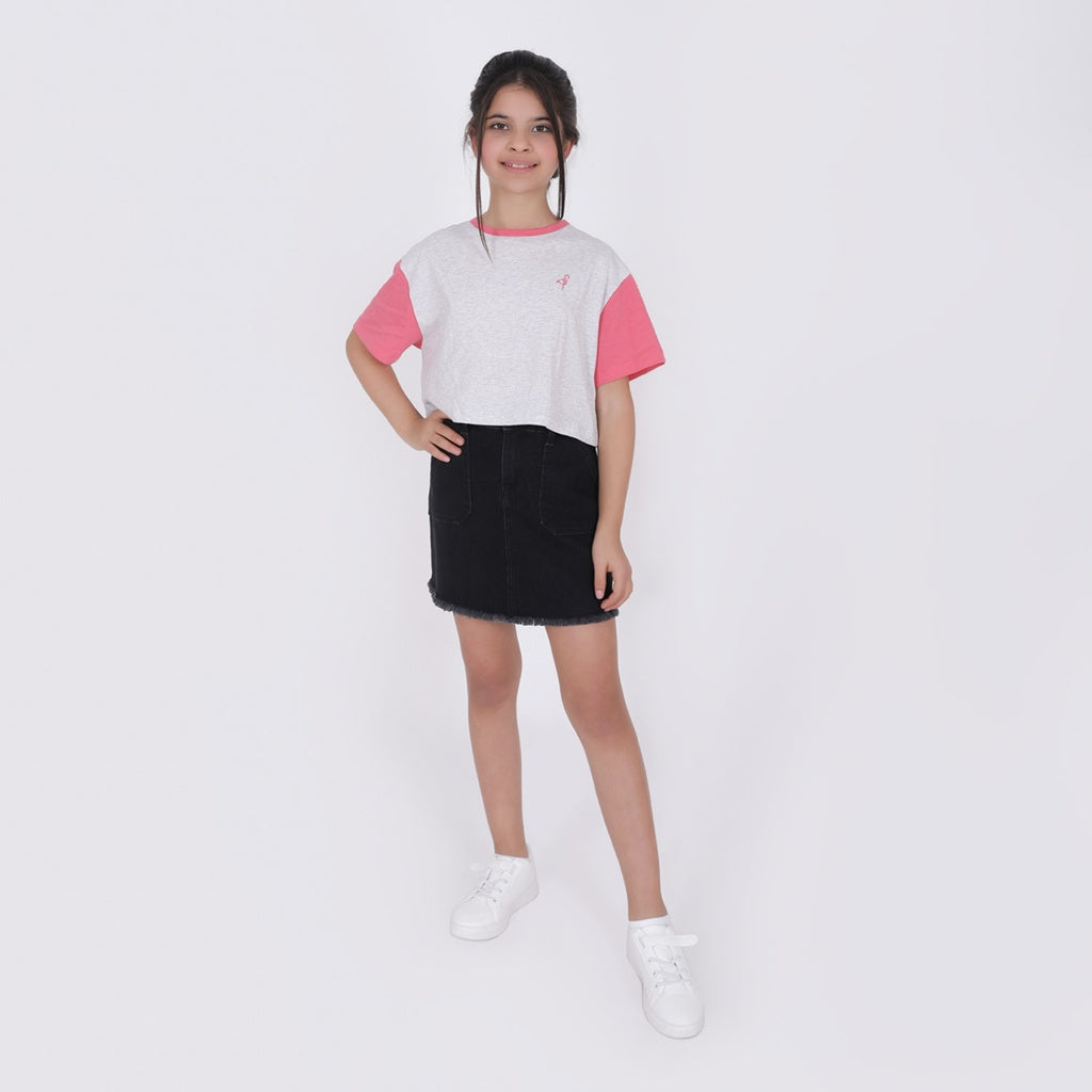 Gris Chiné / Rose Fuschia