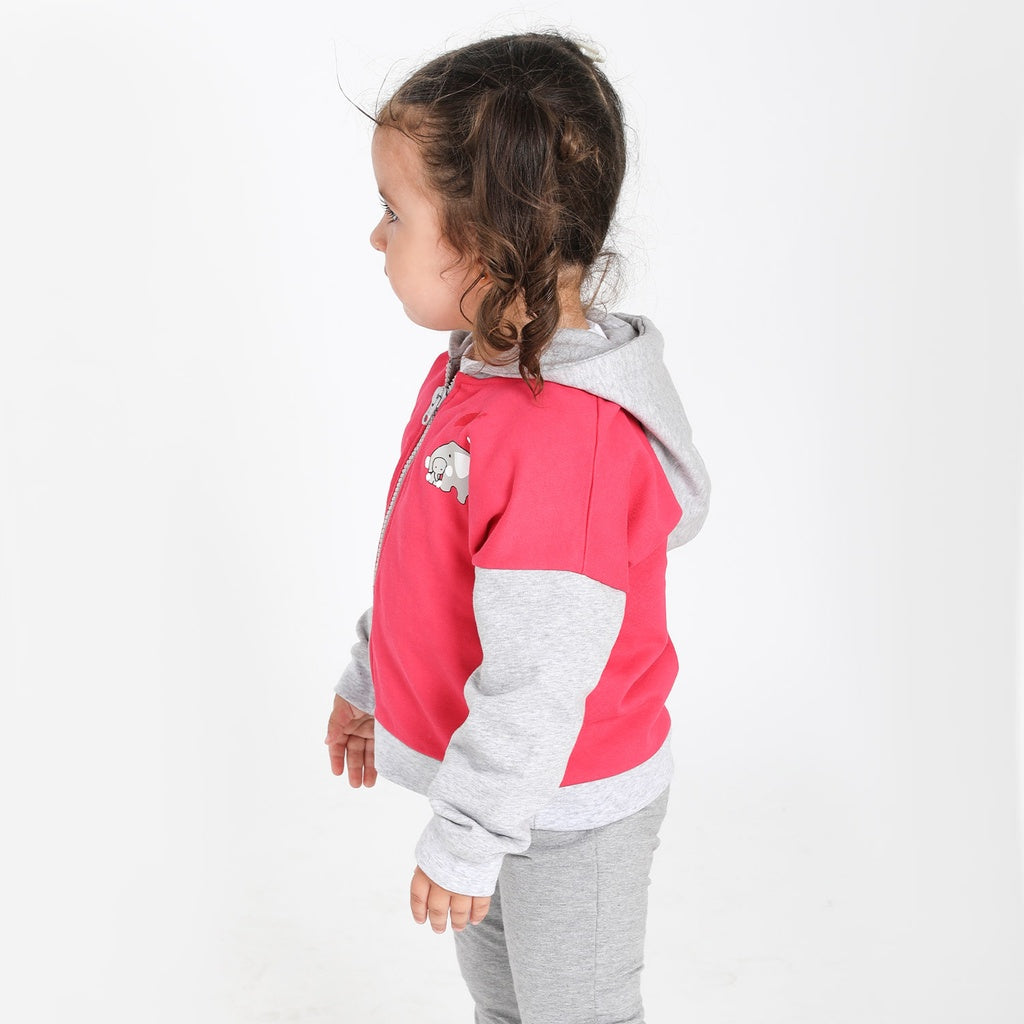 Rose Foncé / Gris Chiné