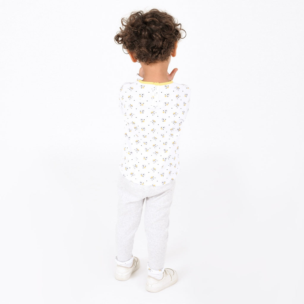 Imprimé Ourson & Gris Chiné