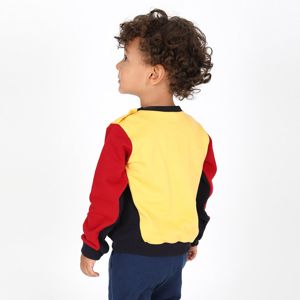 Bleu Marine & Jaune Moutarde & Rouge