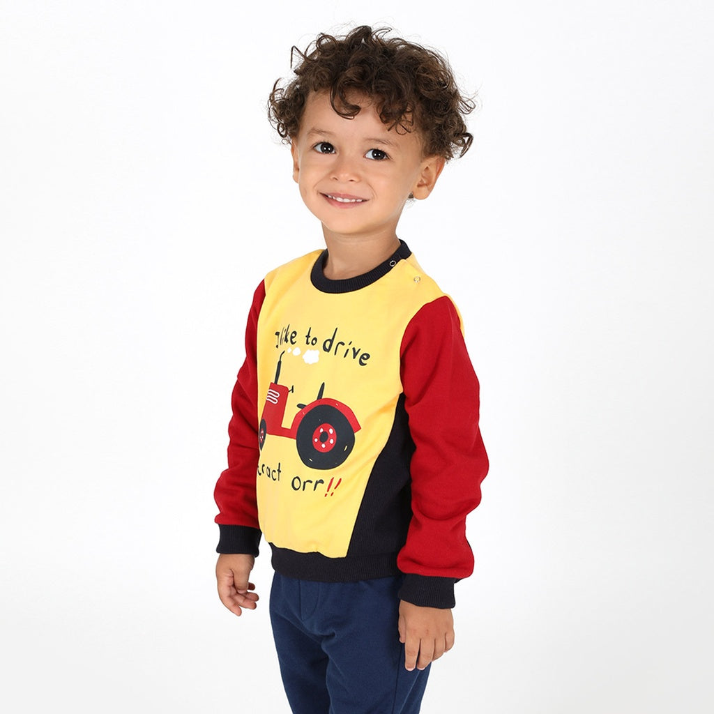 Bleu Marine & Jaune Moutarde & Rouge