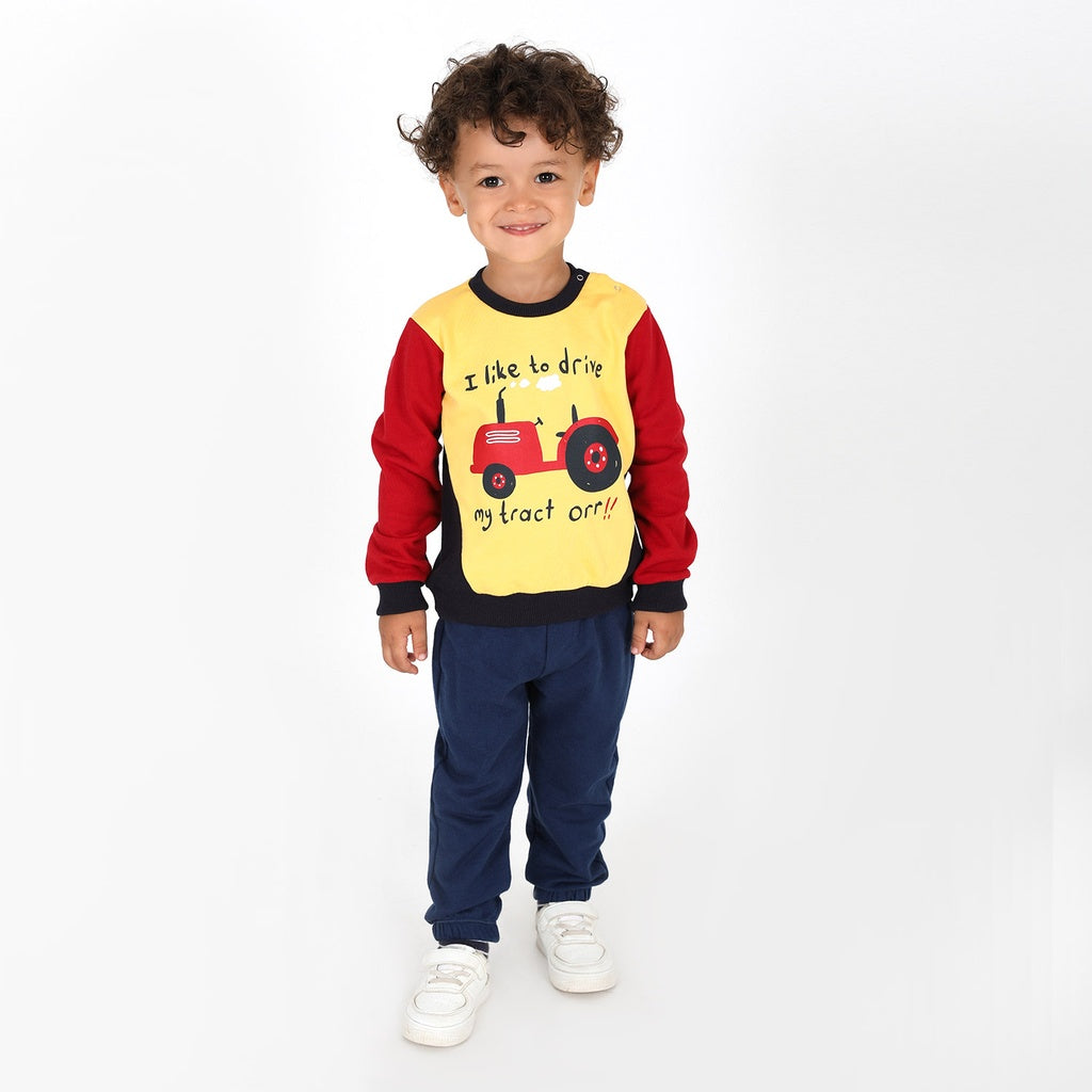 Bleu Marine & Jaune Moutarde & Rouge