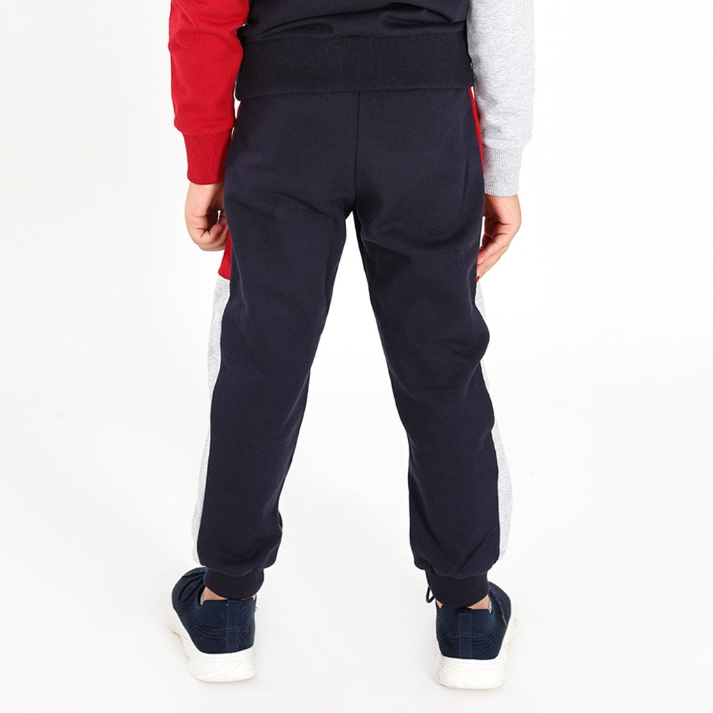 Bleu Marine & Rouge & Gris Chiné