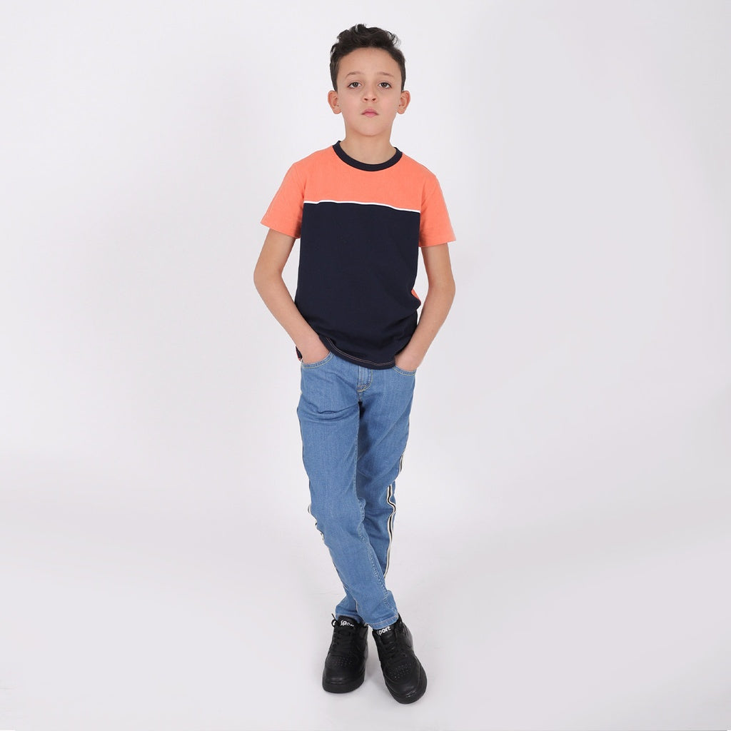 Bleu Marine / Orangé