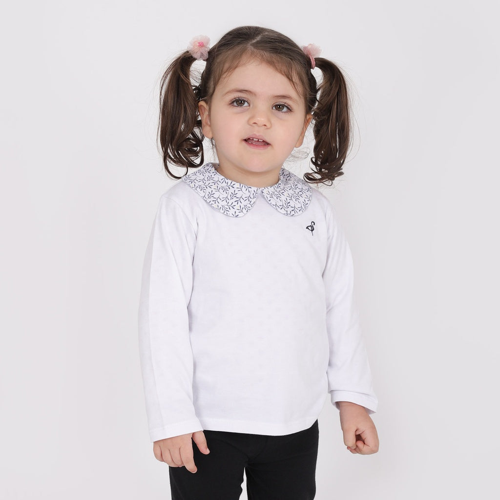 Blanc & Blanc Imprimé Feuille