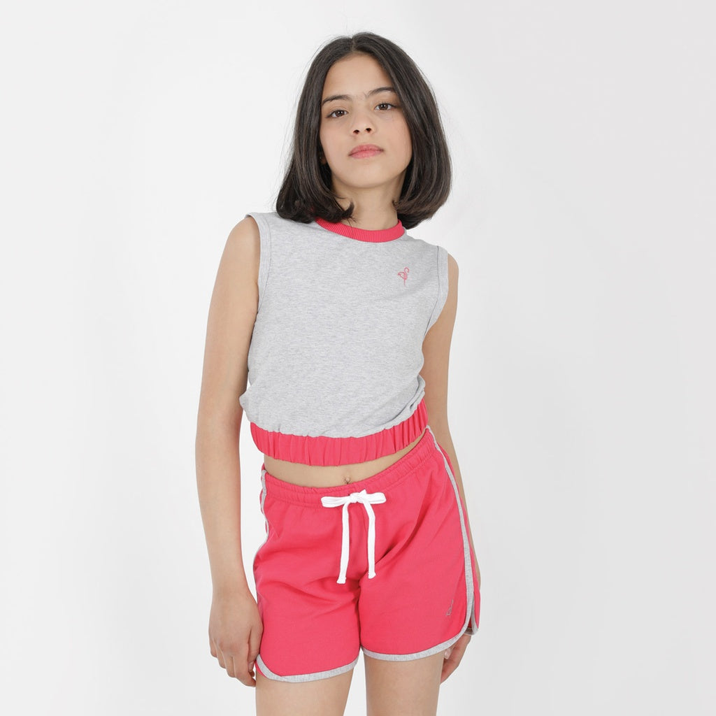 Gris Chiné & Rose Fuchsia