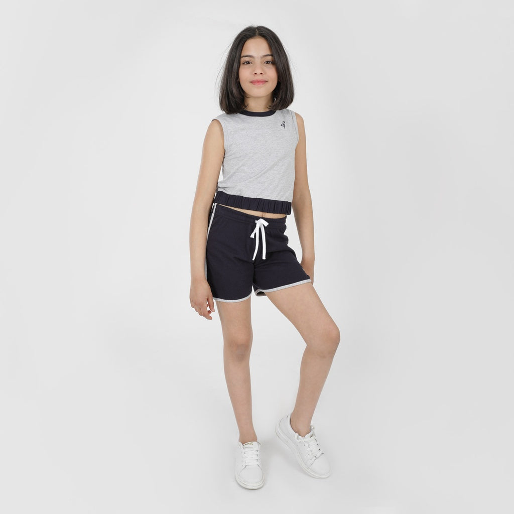 Gris Chiné & Bleu Marine