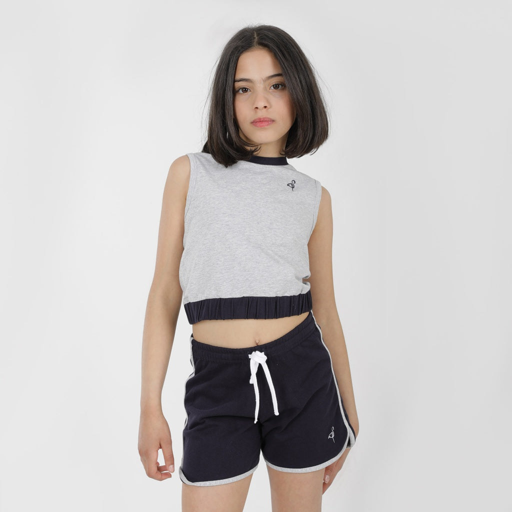 Gris Chiné & Bleu Marine