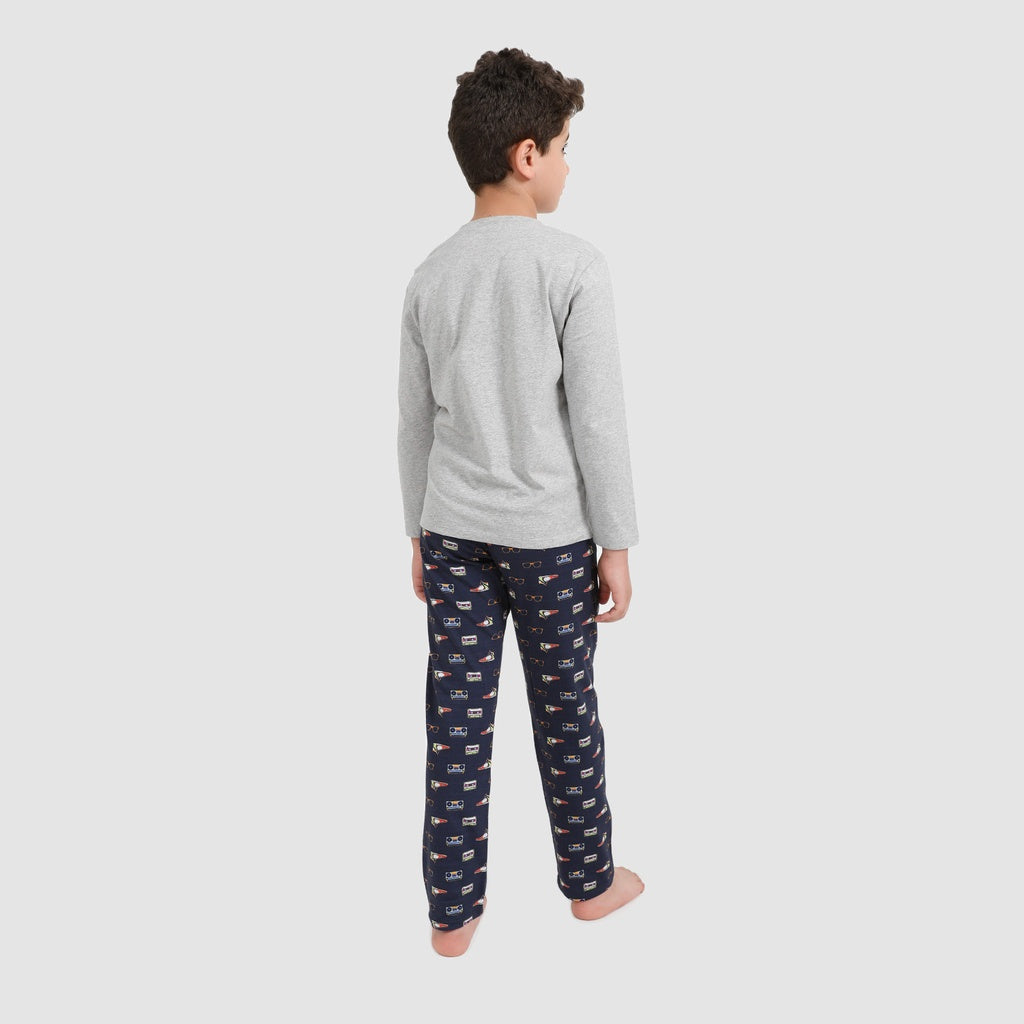 Gris Chiné & Bleu Marine