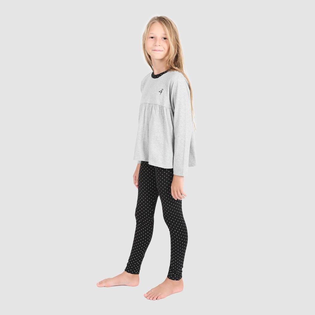 Gris Chiné & Noir Imprimé Triangle