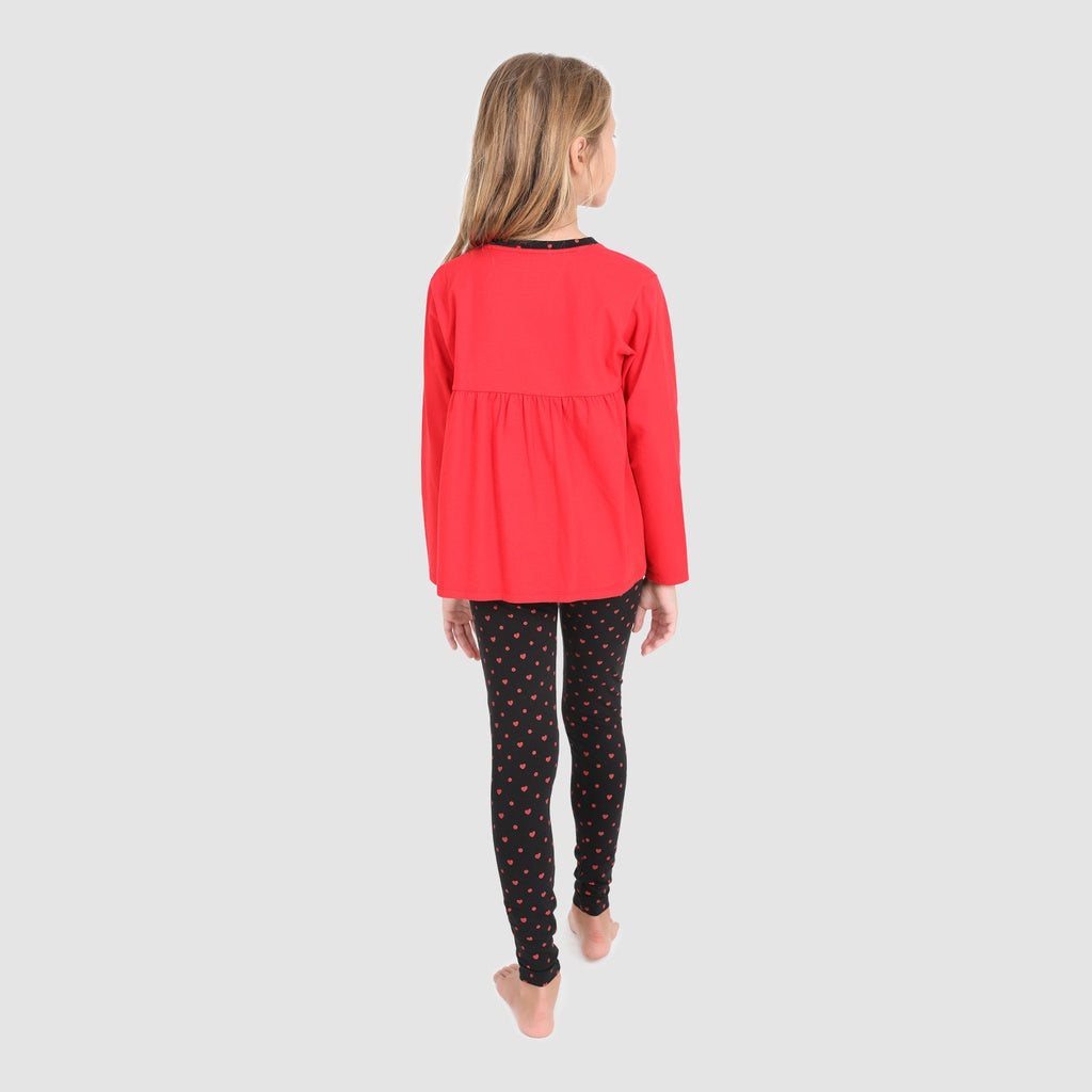 Rouge & Noir Imprimé Cœur
