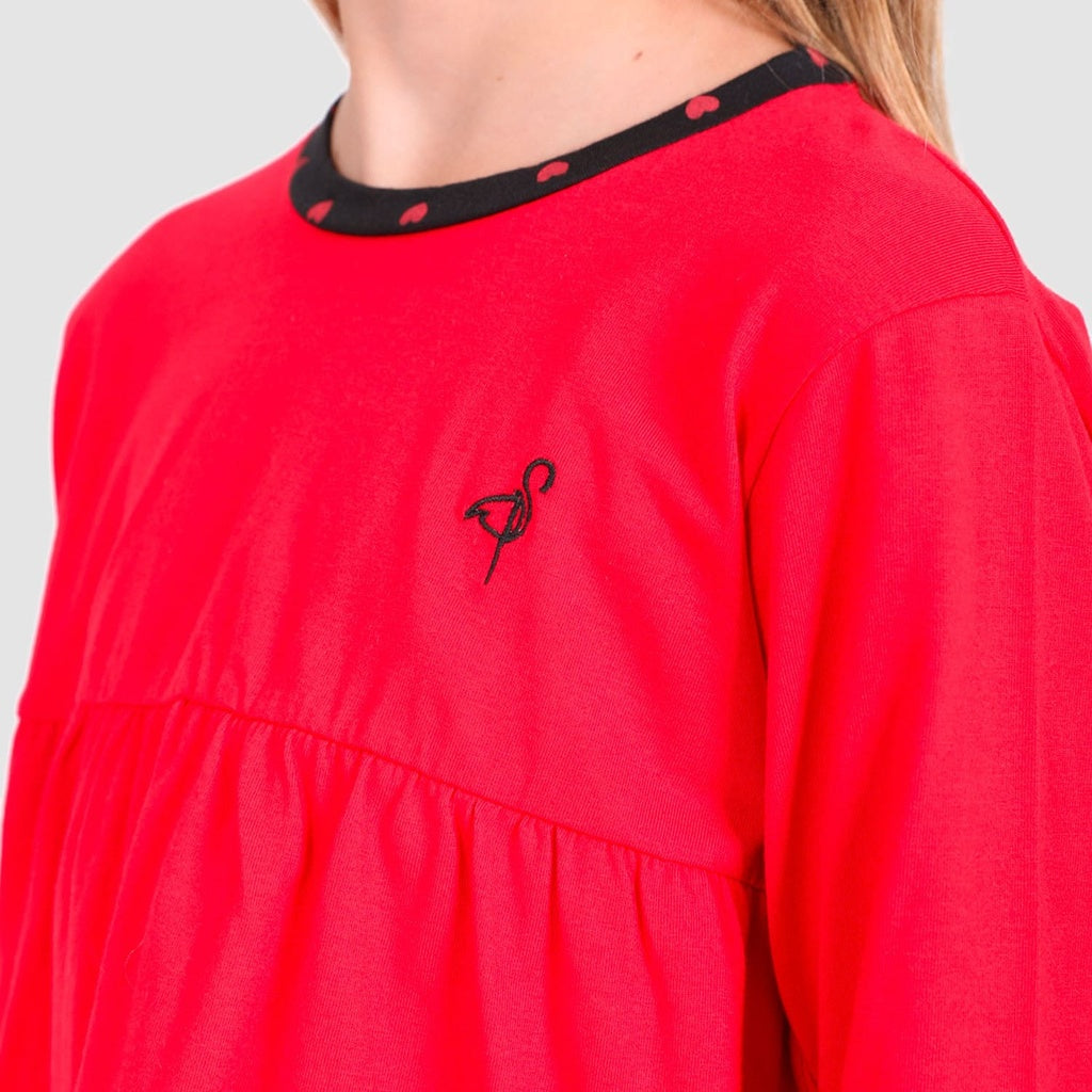 Rouge & Noir Imprimé Cœur