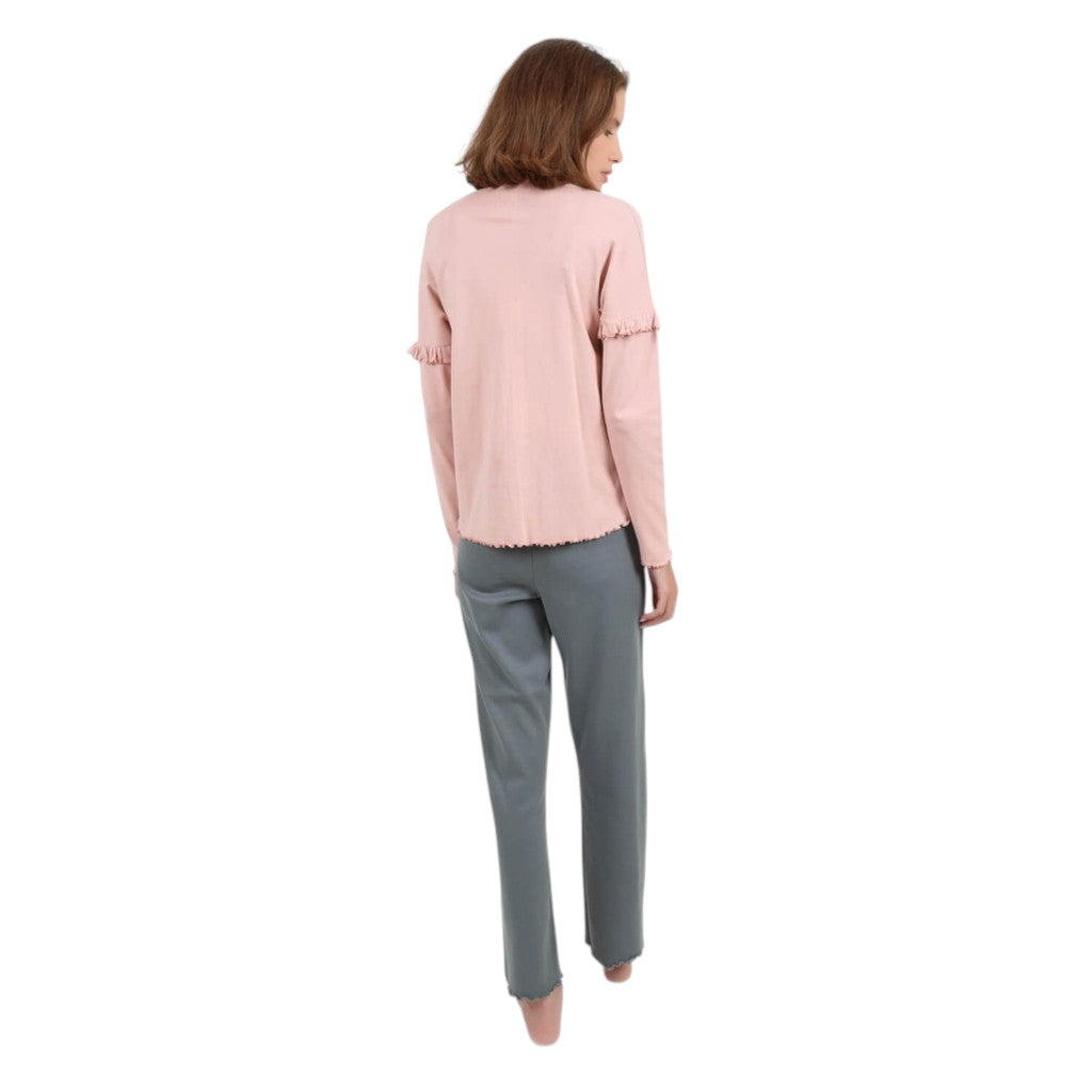 Rose & Gris Chiné Foncé