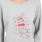 Gris Chiné & Rouge Imprimé Noel