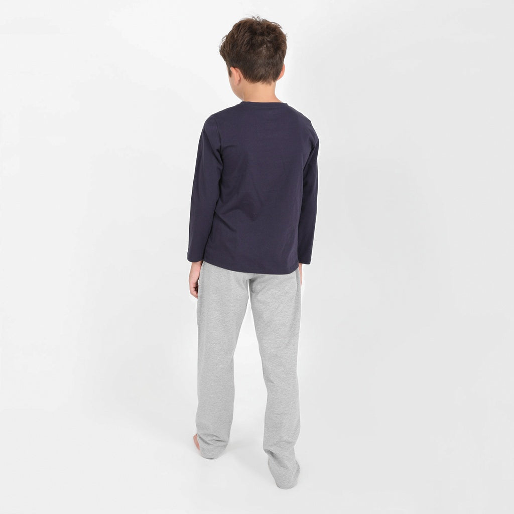 Gris Chiné & Bleu Marine