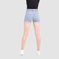 Jeans Bleu Moyen Avec Surteinture Beige