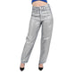 Jeans Bleu Moyen Effet Metallique Rose