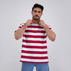 Blanc Rayé Rouge