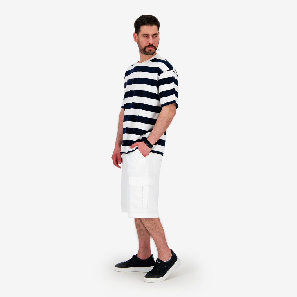 Blanc Rayé Bleu