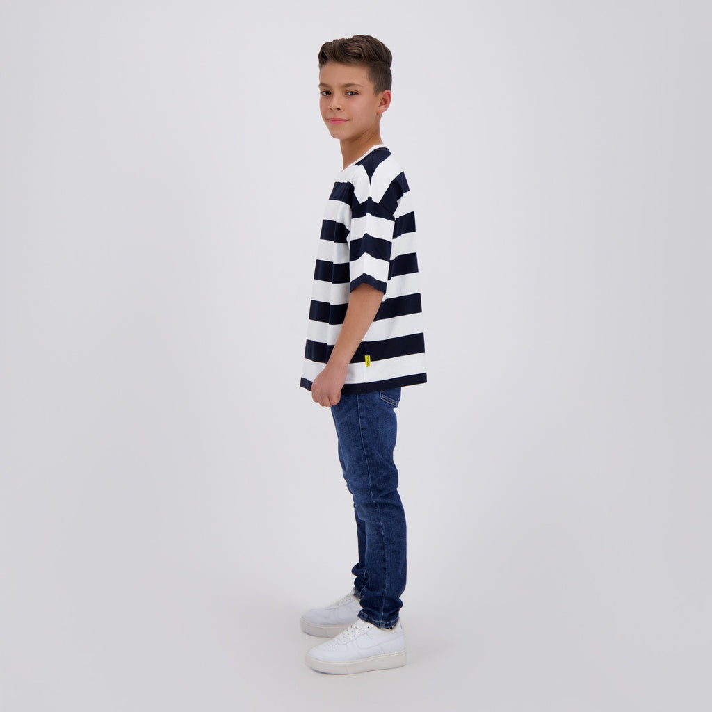 Blanc Rayé Bleu