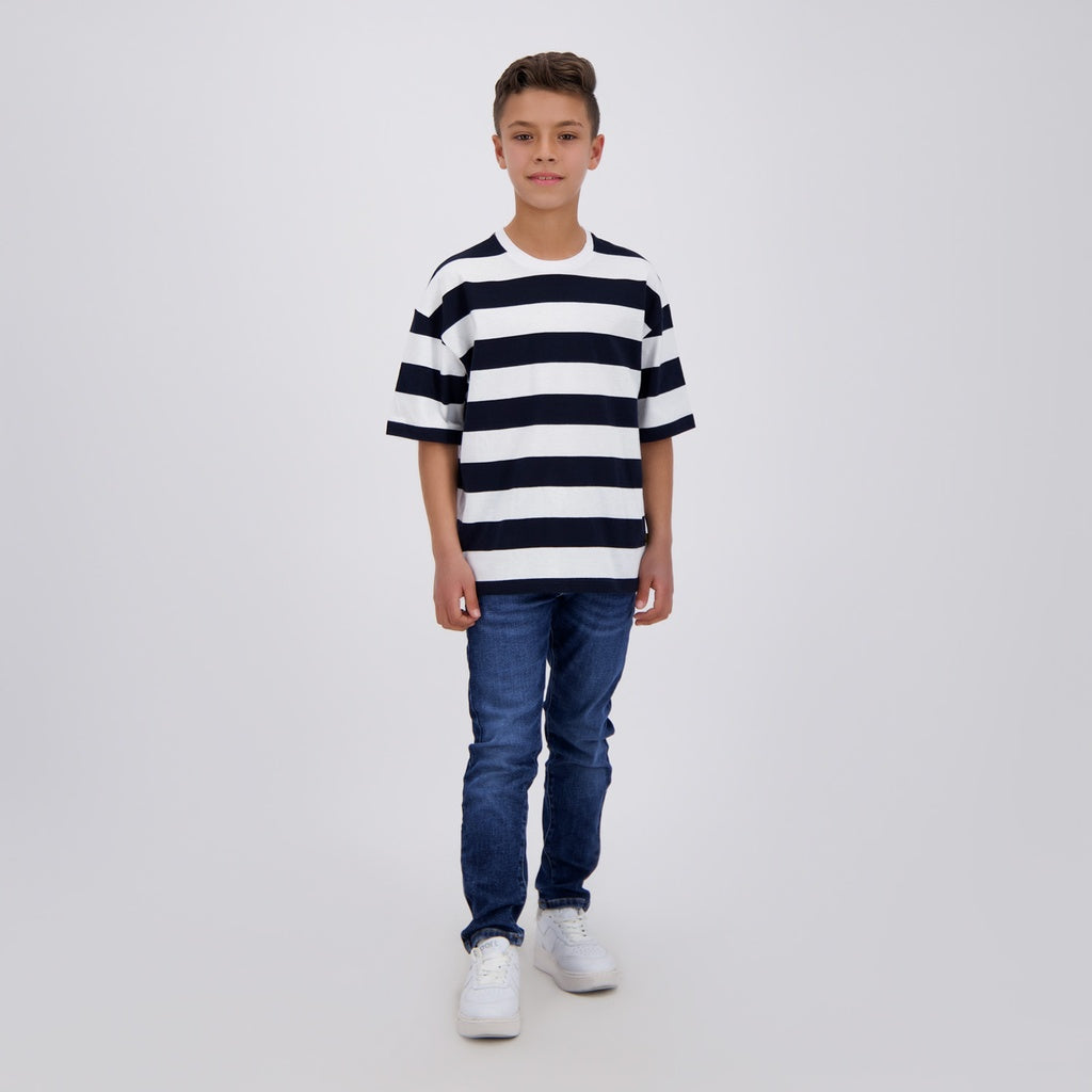 Blanc Rayé Bleu