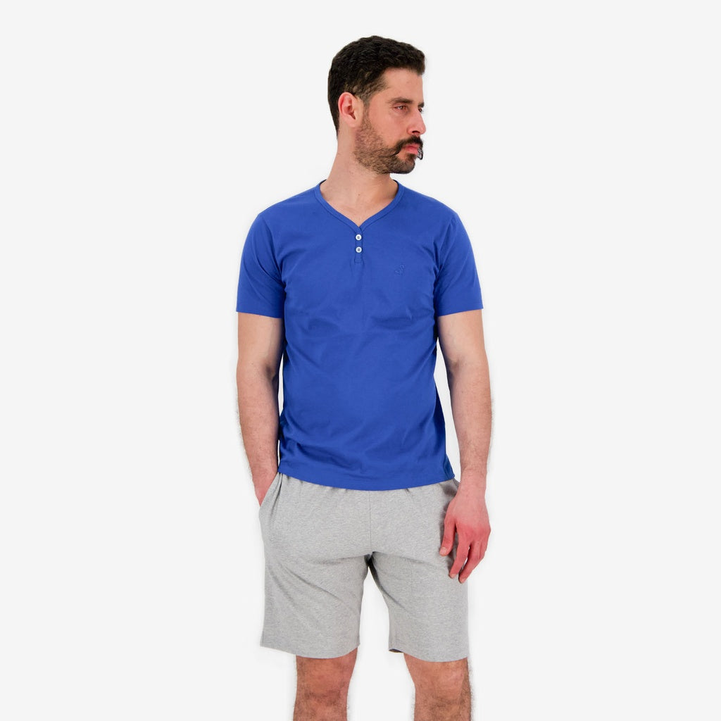 Bleu Roi & Gris Chiné