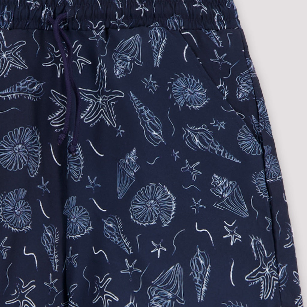 Bleu Marine Imprimé Coquillage