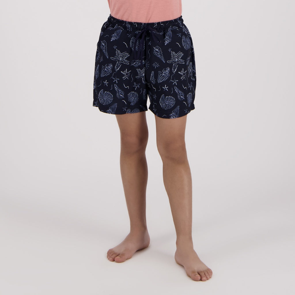 Bleu Marine Imprimé Coquillage