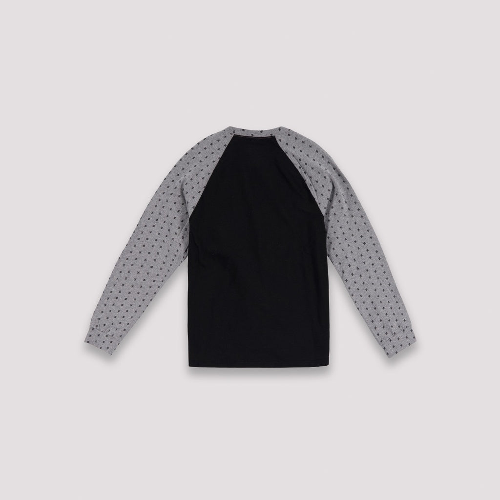 Noir & Gris Imprimé Motif Noir