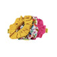 Jaune Moutarde & Imprimé Forme & Rose Fuchsia