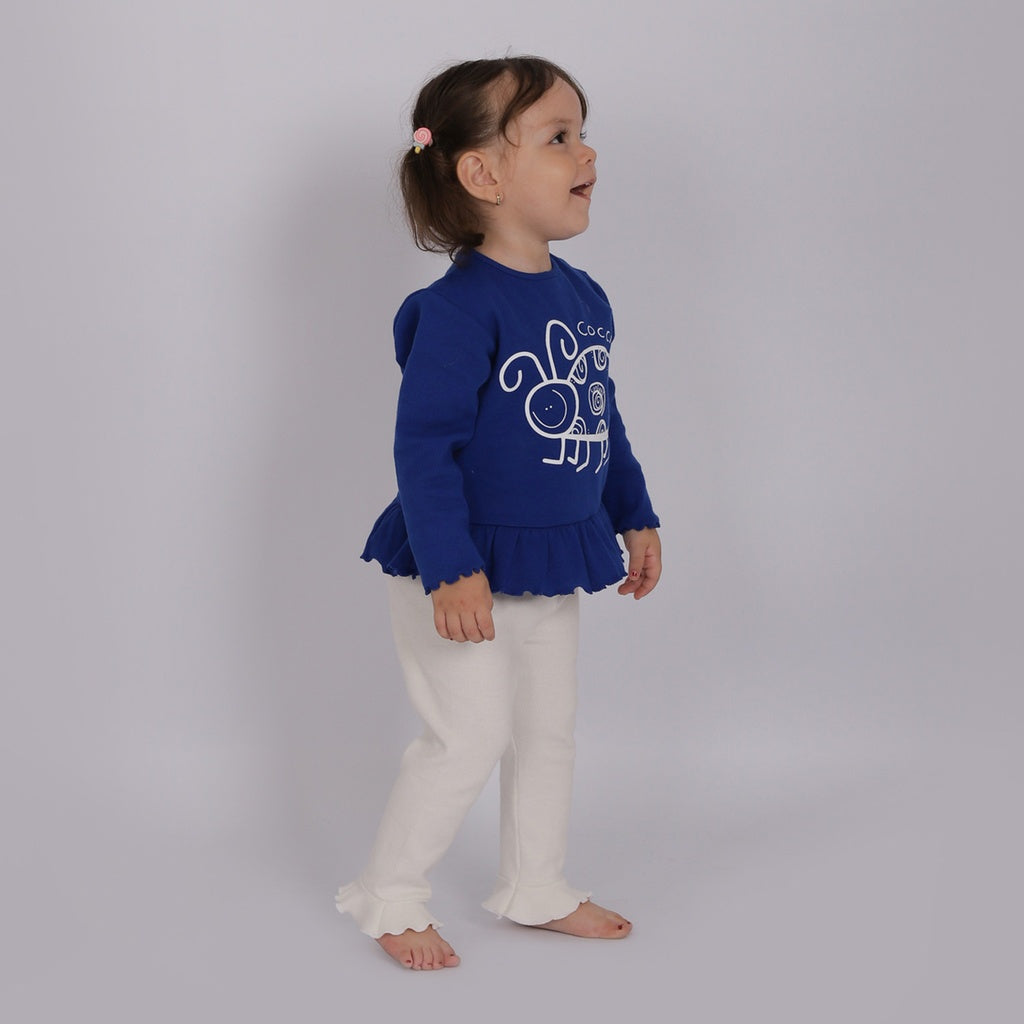 Bleu Roi & Blanc Cassé