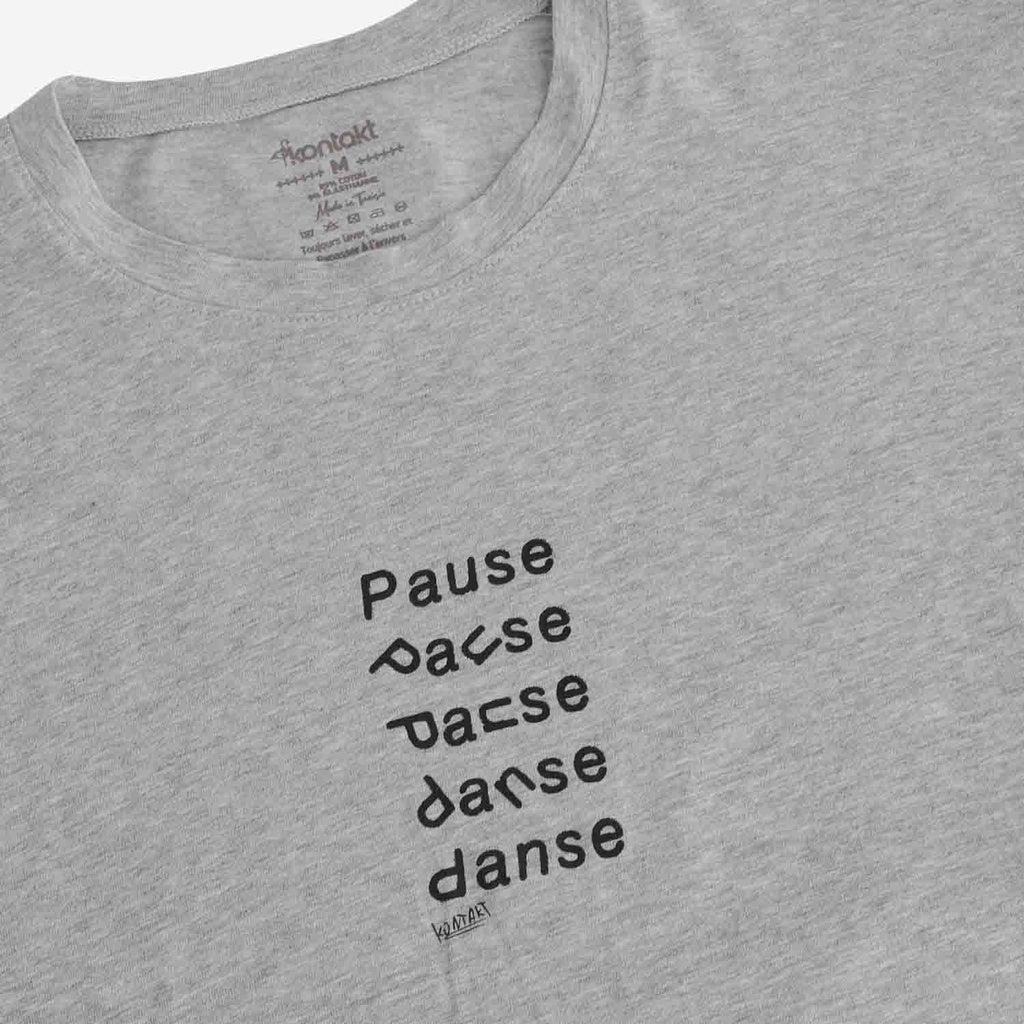Gris Chiné & Noir Imprimé Camera