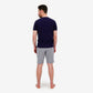 Bleu Marine & Gris Imprimé Forme