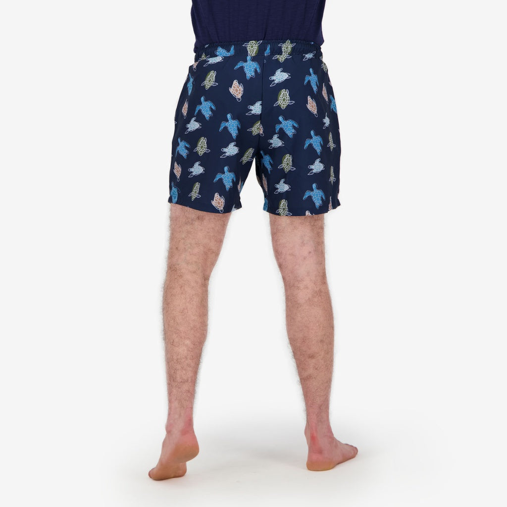 Bleu Marine Imprimé All Over Tortue de Mer