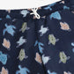 Bleu Marine Imprimé All Over Tortue de Mer