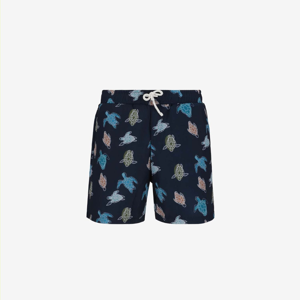 Bleu Marine Imprimé All Over Tortue de Mer