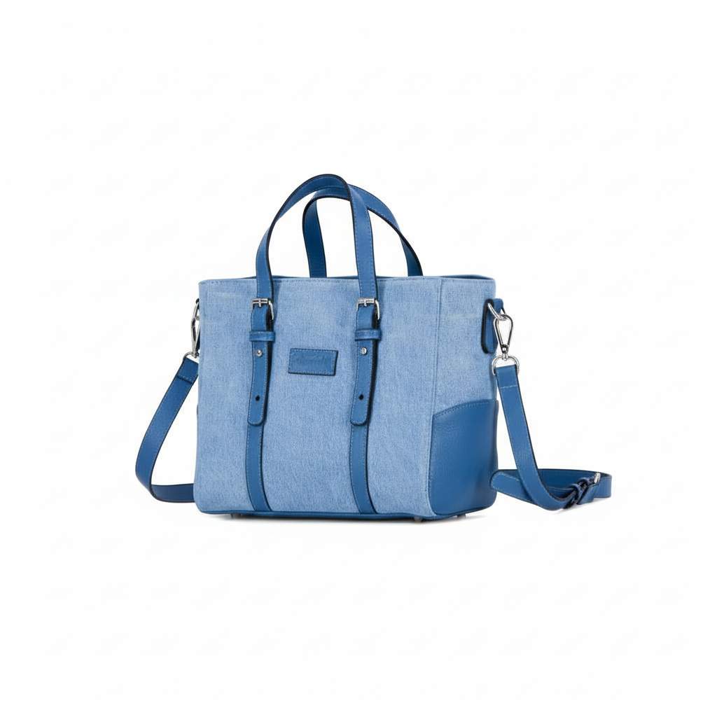 Jeans Bleu Clair & Cuir Bleu Clair
