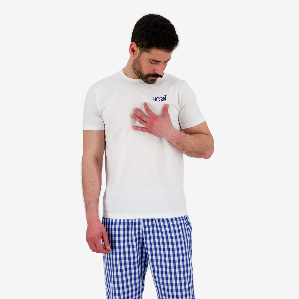 Blanc & Bleu Carreaux