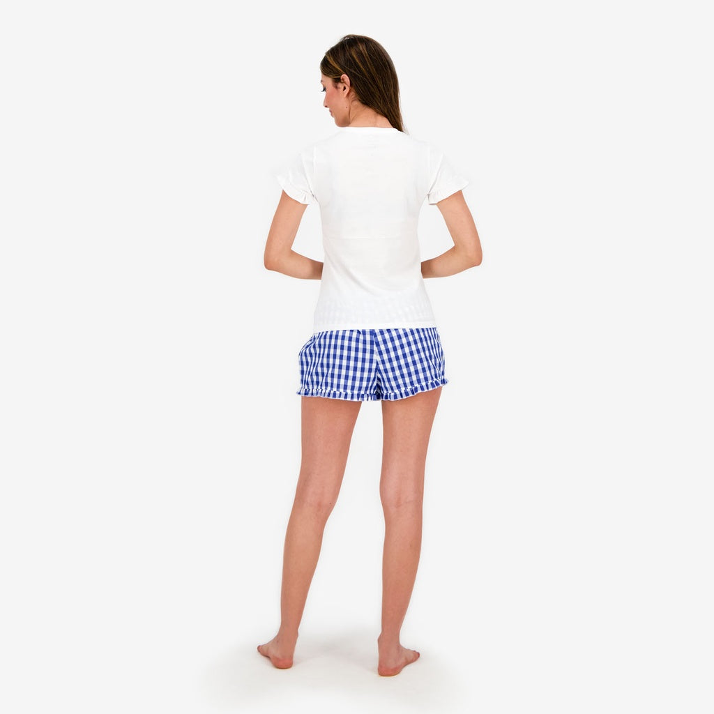 Blanc & Bleu Carreaux