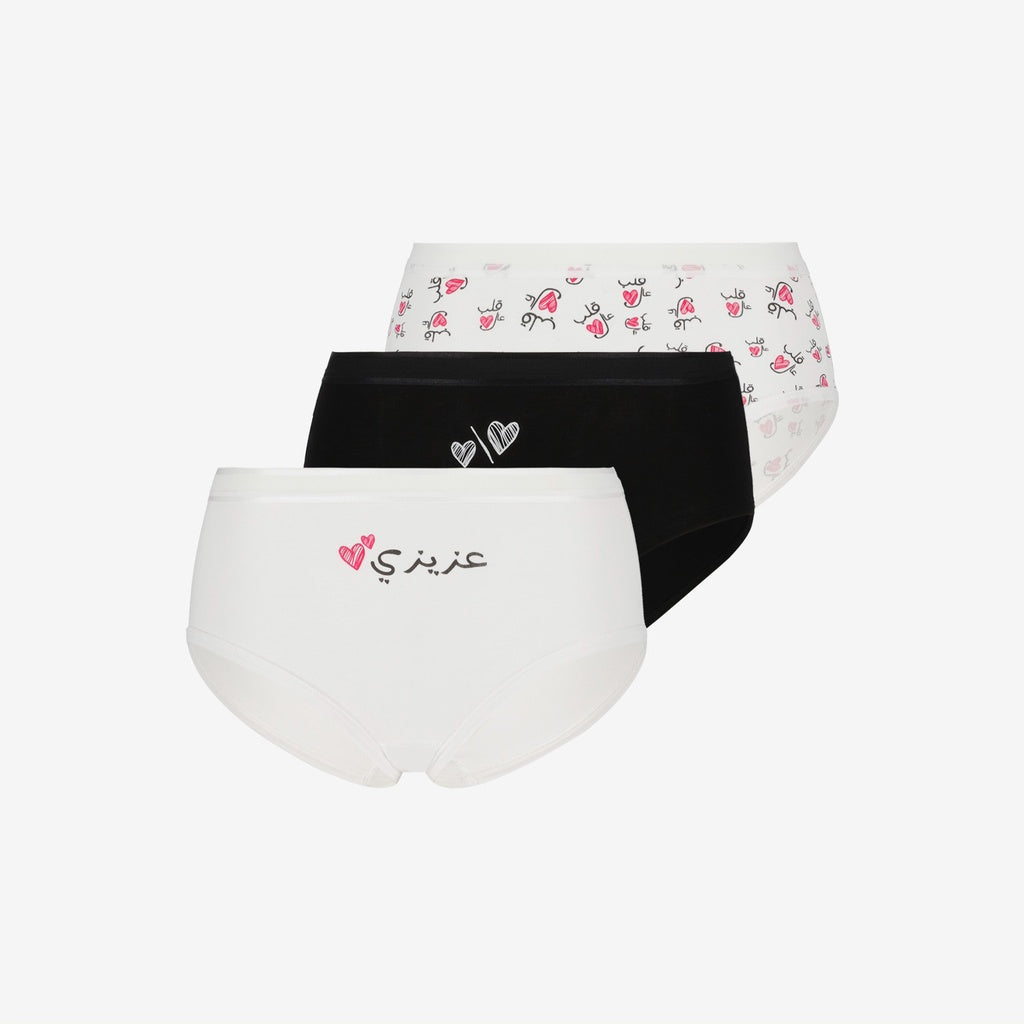 Blanc & Noir & Blanc Avec Imprimé Cœur
