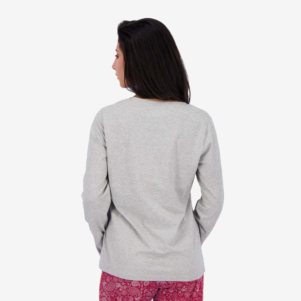 Gris & Rouge Imprimé Paisy