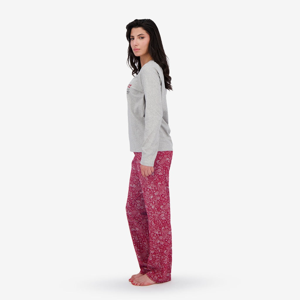 Gris & Rouge Imprimé Paisy