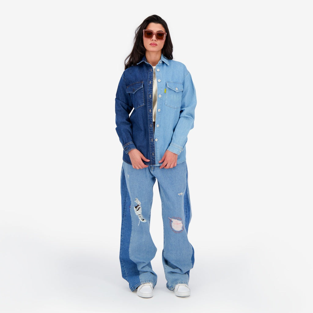 Jeans Bleu Clair & Jeans Bleu Moyen