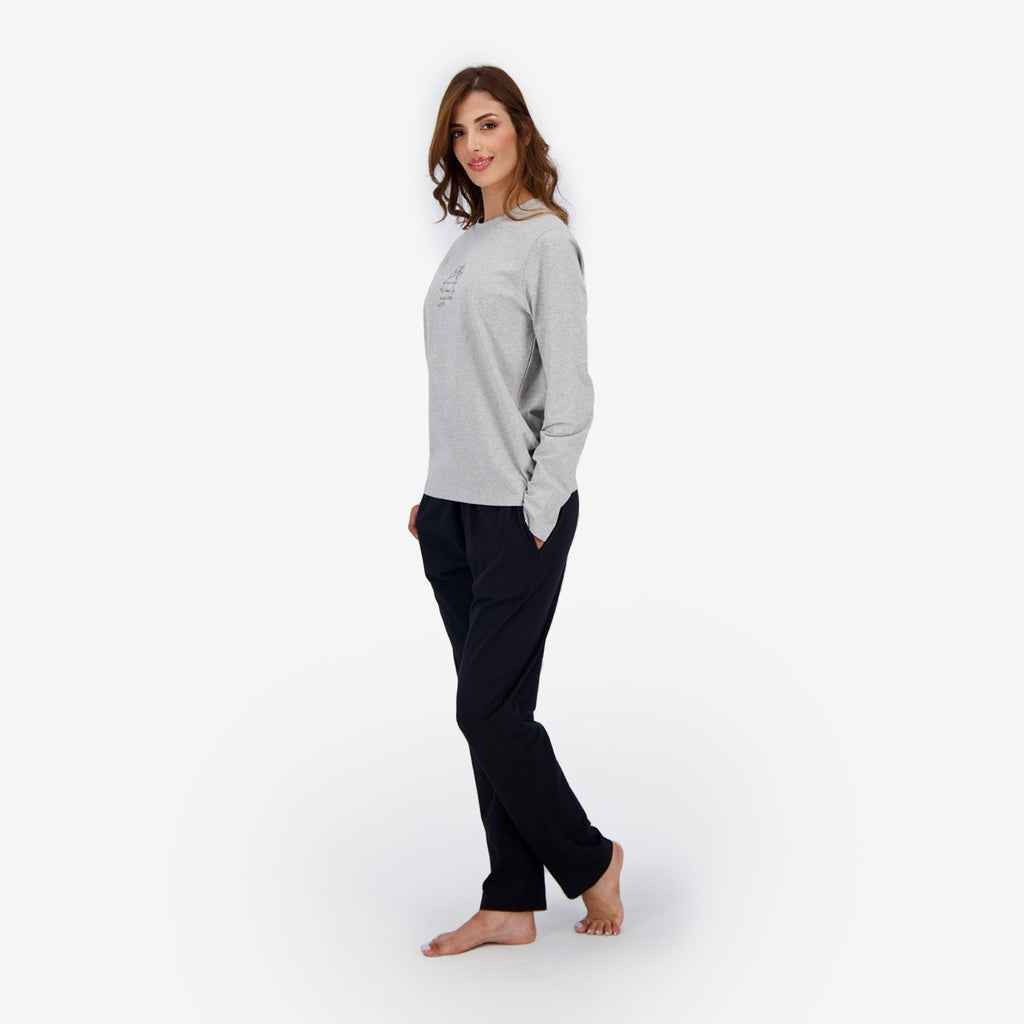 Gris Chiné / Noir