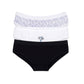 Blanc & Noir & Blanc Imprimé Feuilles Bleu