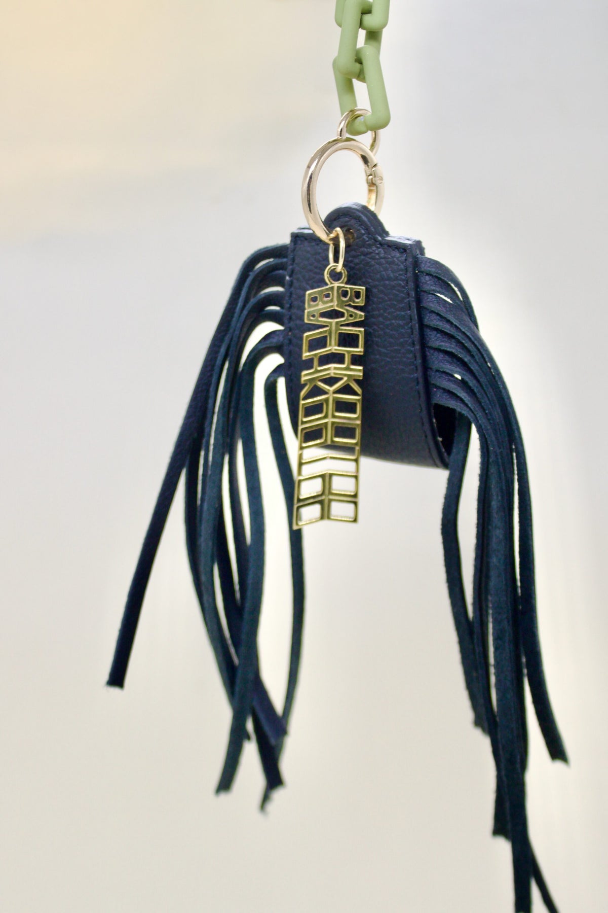 Charme de sac Bachkootoo en cuir Noir