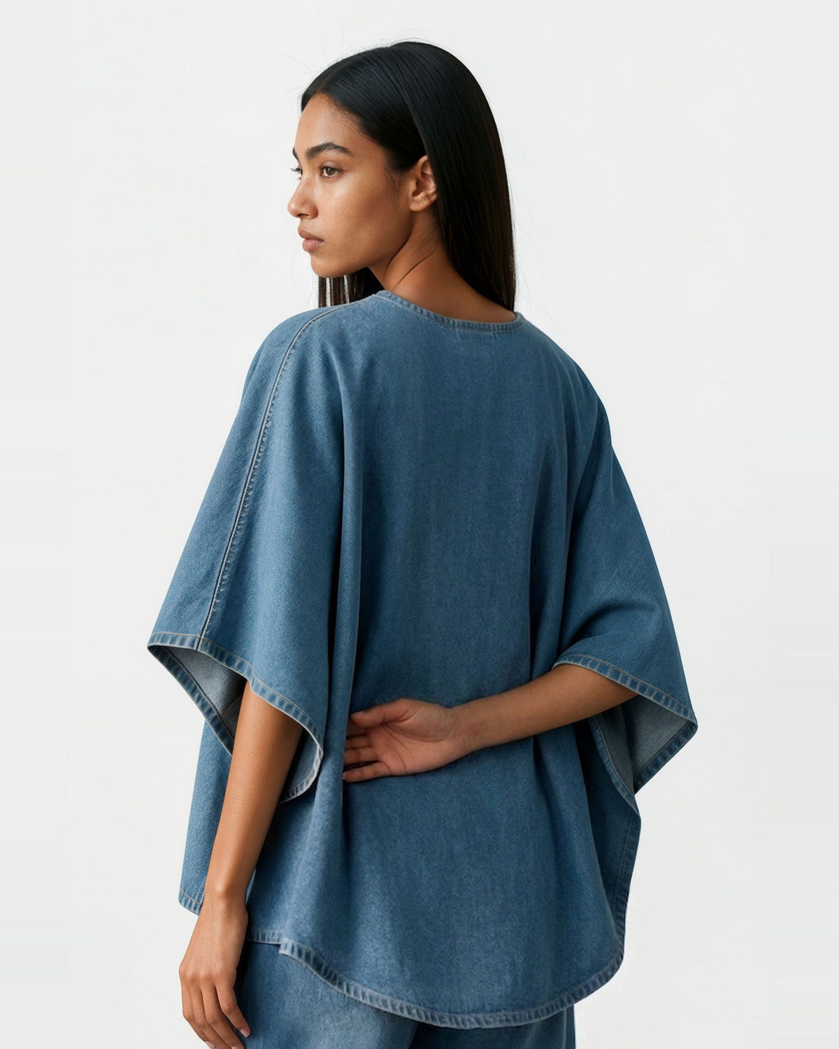 Poncho femme avec poche plaquée - ZINA 2.0