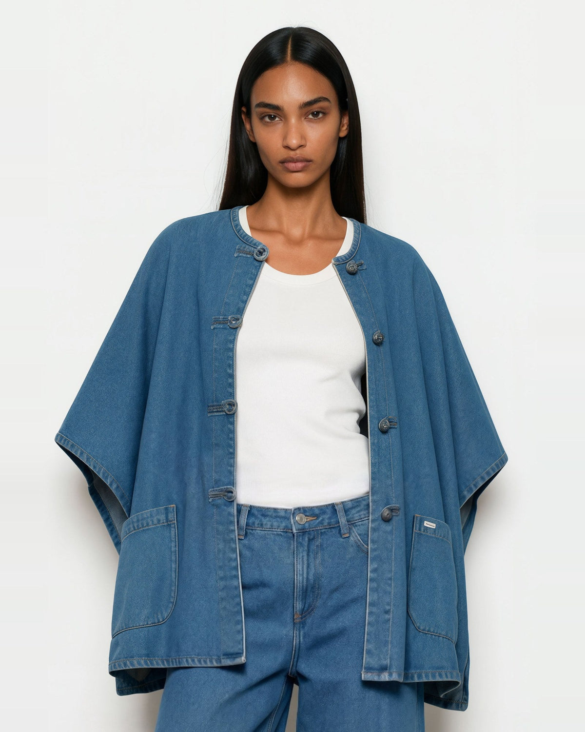 Poncho femme avec poche plaquée - ZINA 2.0