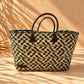Sac Mosaïque en feuille de palmier Bleu Nuit